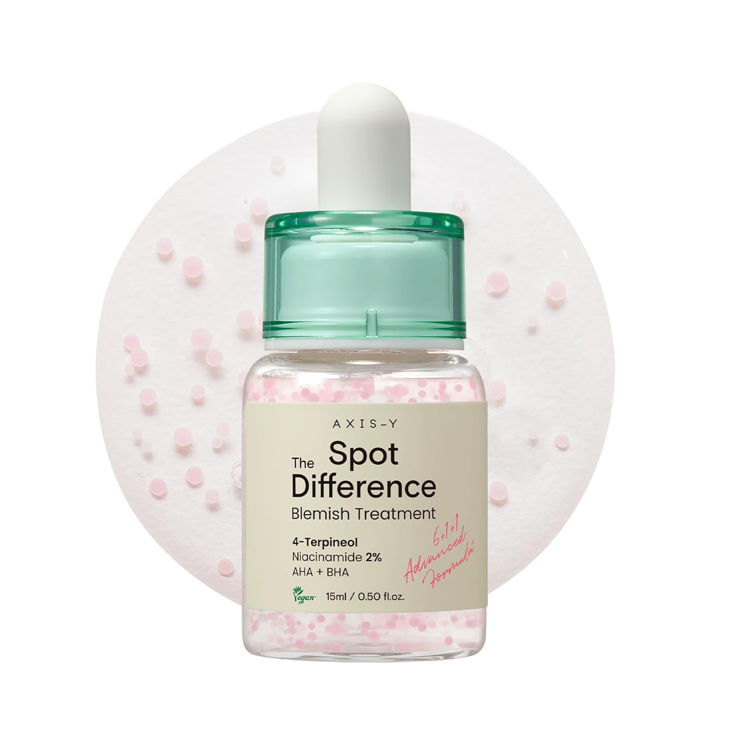 AXIS-Y Spot The Difference Blemish Spot Treatment - 4-Terpineol 2% Niacinamide AHA BHA Soothes Breakouts & Skin Barrier Repair - Vegan Korean Skin Care Face Serum - 0.50 fl. oz