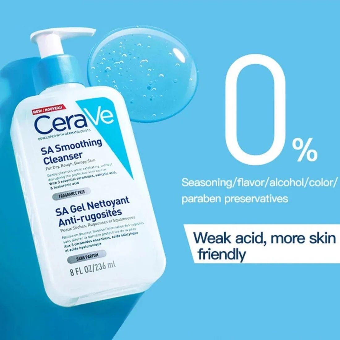 CeraVe SA Smoothing Cleanser for Dry, Rough and Bumpy Skin