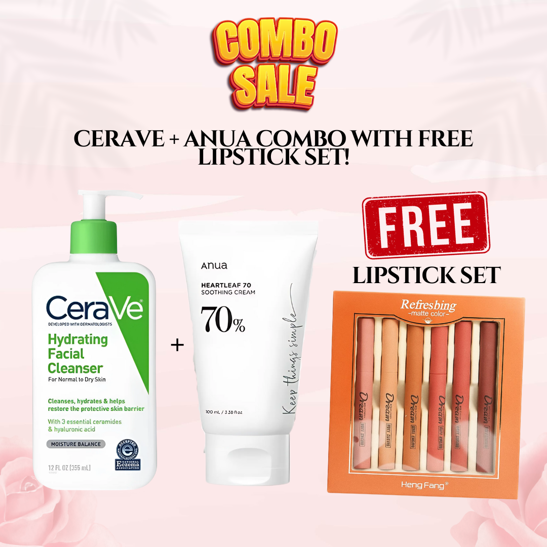 CeraVe + Anua Combo with FREE Lipstick Inside!